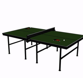 现代乒乓球桌su模型