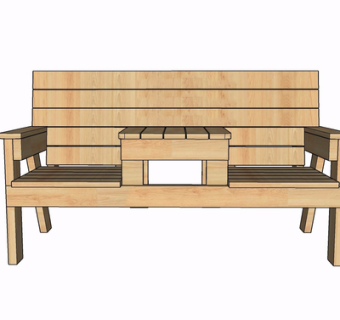 现代实木休闲椅su模型