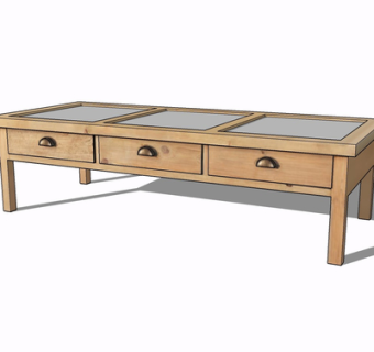 现代实木电视柜su模型