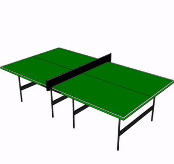 现代乒乓球桌su模型