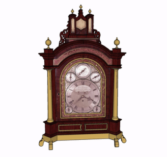 欧式摆钟su模型