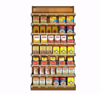 现代超市货架su模型