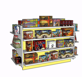 现代超市货架su模型