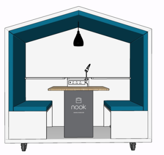 现代卡位餐桌椅su模型