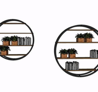 现代绿植盆栽su模型