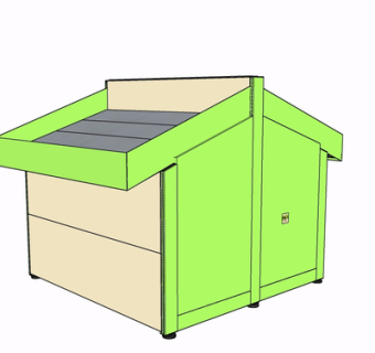 现代实木货架su模型
