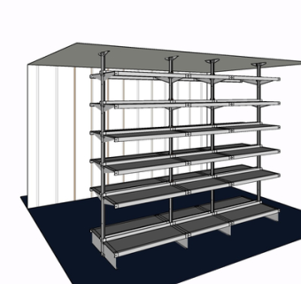 现代货架su模型