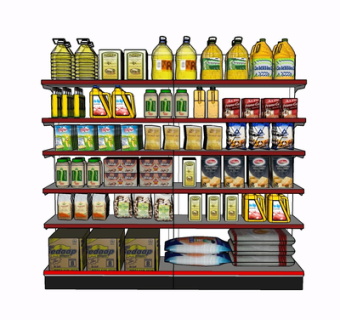 现代金属货架su模型