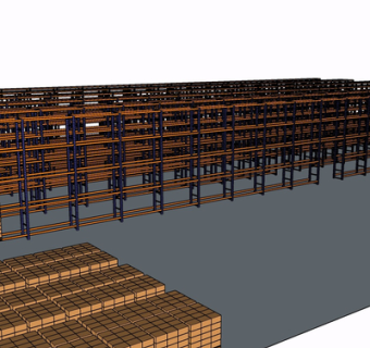 现代金属货架su模型