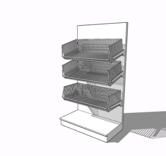 现代金属货架su模型