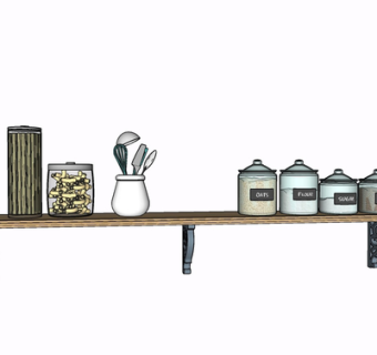 现代调料罐su模型