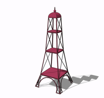 现代金属摆件su模型