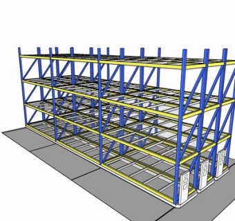现代金属货架su模型