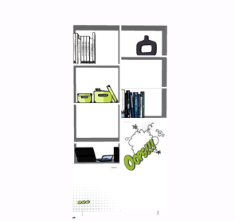 现代实木装饰柜su模型