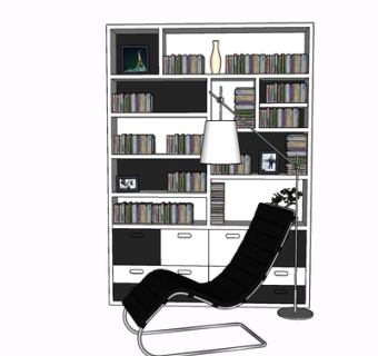 现代躺椅su模型