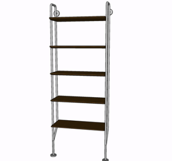 现代金属装饰架su模型