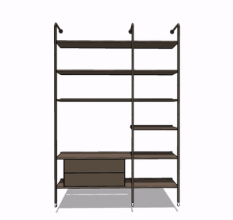 现代装饰架su模型