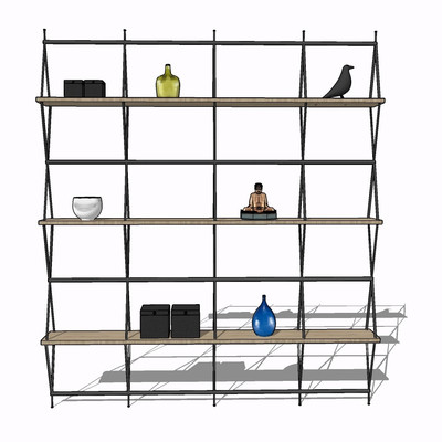 现代装饰架su模型