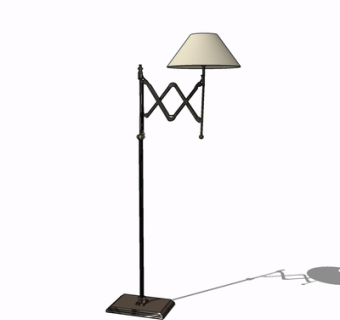 现代金属路灯su模型