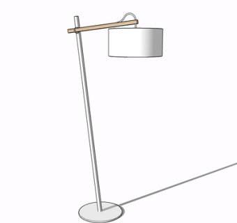 现代金属台灯su模型