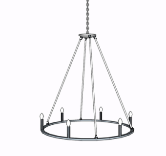 现代金属吊灯su模型