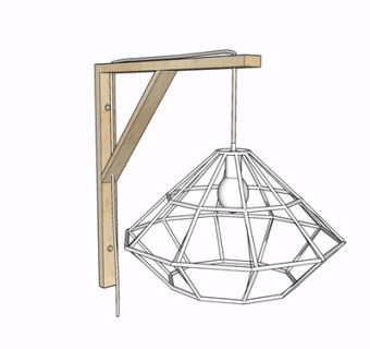 现代金属吊灯su模型