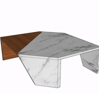 现代茶几su模型