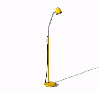 现代金属台灯su模型