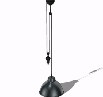 工业风金属吊灯su模型