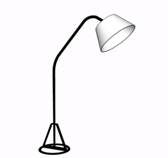 现代金属台灯su模型