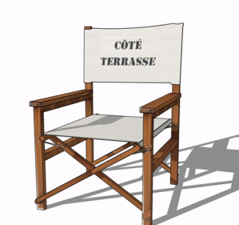 现代实木单椅su模型