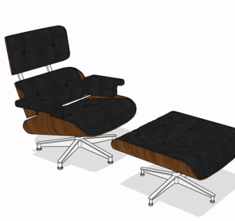 现代布艺休闲沙发su模型