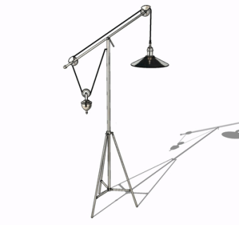 现代金属落地灯su模型