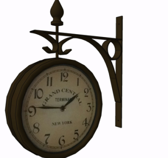 工业风金属挂钟su模型