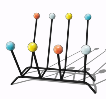 现代金属摆件su模型