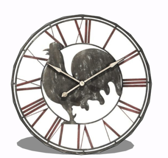 工业风金属挂钟su模型