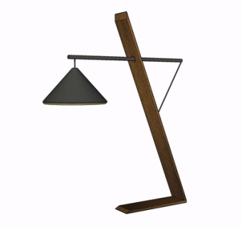 现代金属台灯su模型