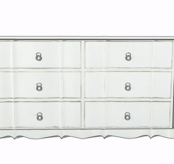 现代实木边柜su模型