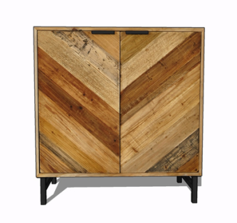 现代实木边柜su模型