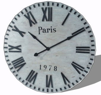 欧式挂钟su模型