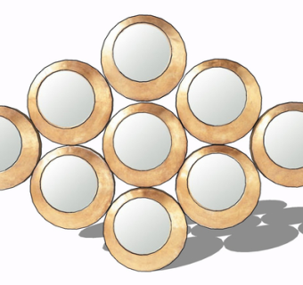 现代金属挂件su模型