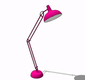 现代金属台灯su模型