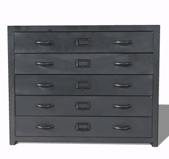 现代实木斗柜su模型