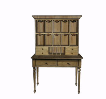 现代实木书桌su模型