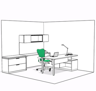 现代实木书桌椅su模型