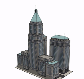 现代高层办公楼su模型