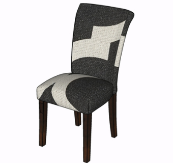 现代布艺单椅su模型