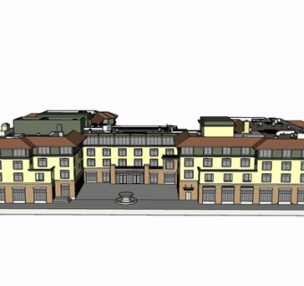 现代办公楼su模型