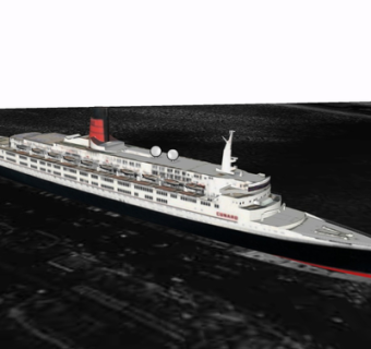 现代游轮su模型