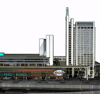 现代办公楼su模型